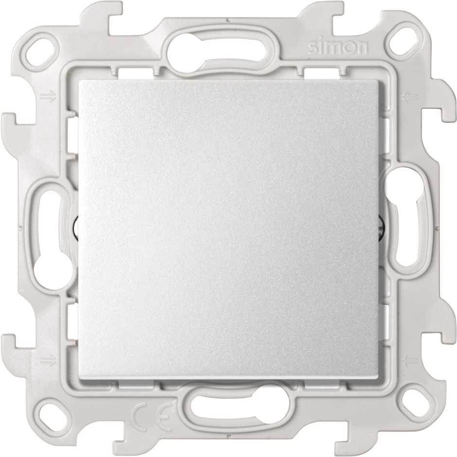 Розетки и выключатели Simon 24 Алюминий Кнопочный выключатель Simon 24 Алюминий 2450150-033