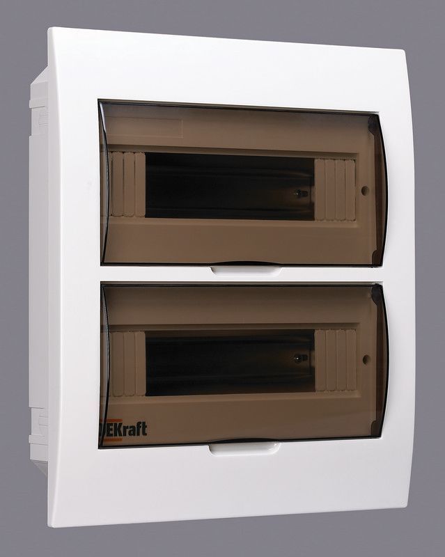 Пластиковые боксы и щиты Dekraft Корпус пластиковый Dekraft ЩРВ-П-24 встраиваемый 24 мод. IP41 31006DEK