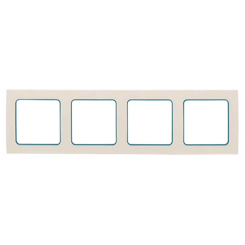 EKF Стокгольм белый Рамка 4-ая EKF PROxima Стокгольм Белый Линия синяя  EAM-G-305-30