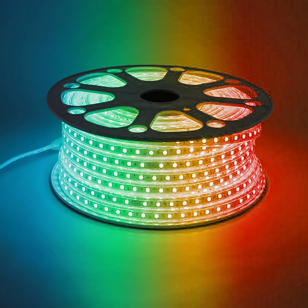 Светодиодная лента RGB Лента светодиодная Feron LS706 60SMD(5050)/м 11Вт/м 220V IP65 RGB 50 метров (цена за метр) 32718 