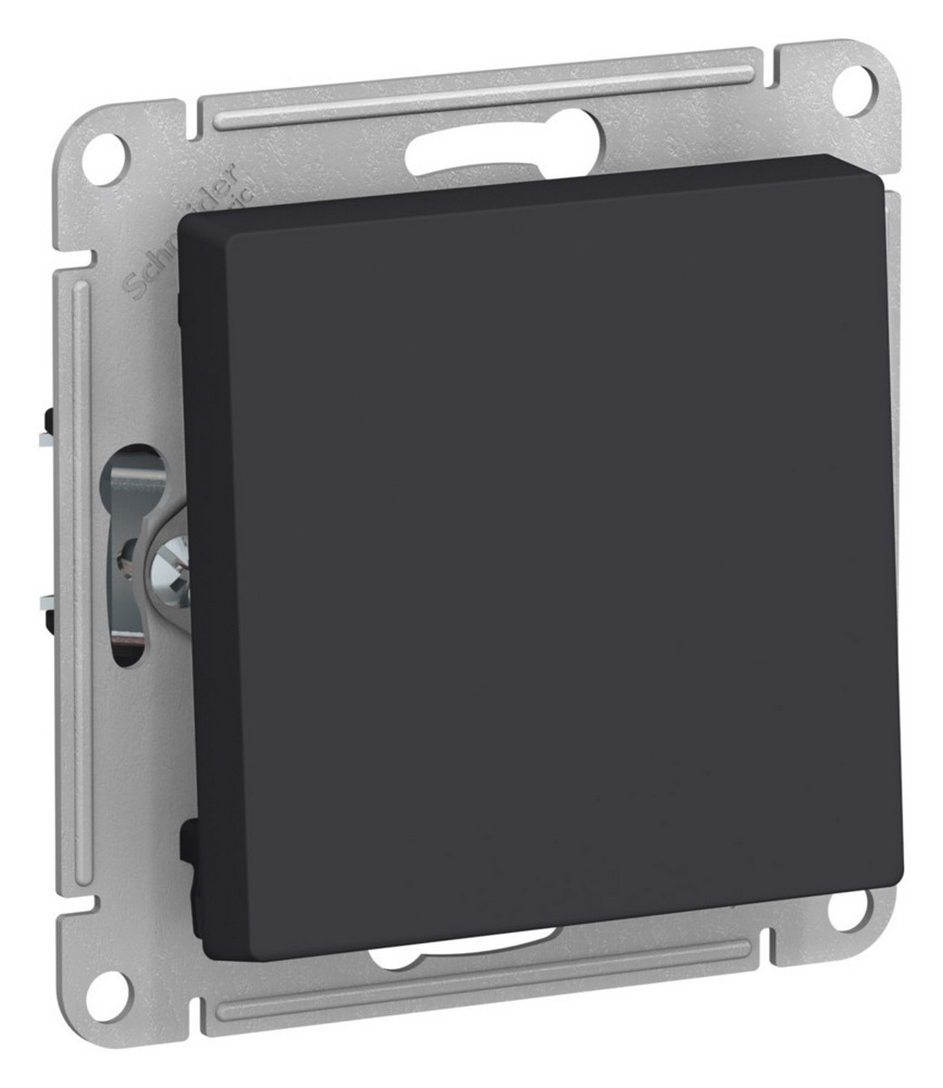 AtlasDesign Карбон Выключатель Systeme Electric AtlasDesign Карбон 1-клавишный 2-полюсный, 10А, механизм ATN001021