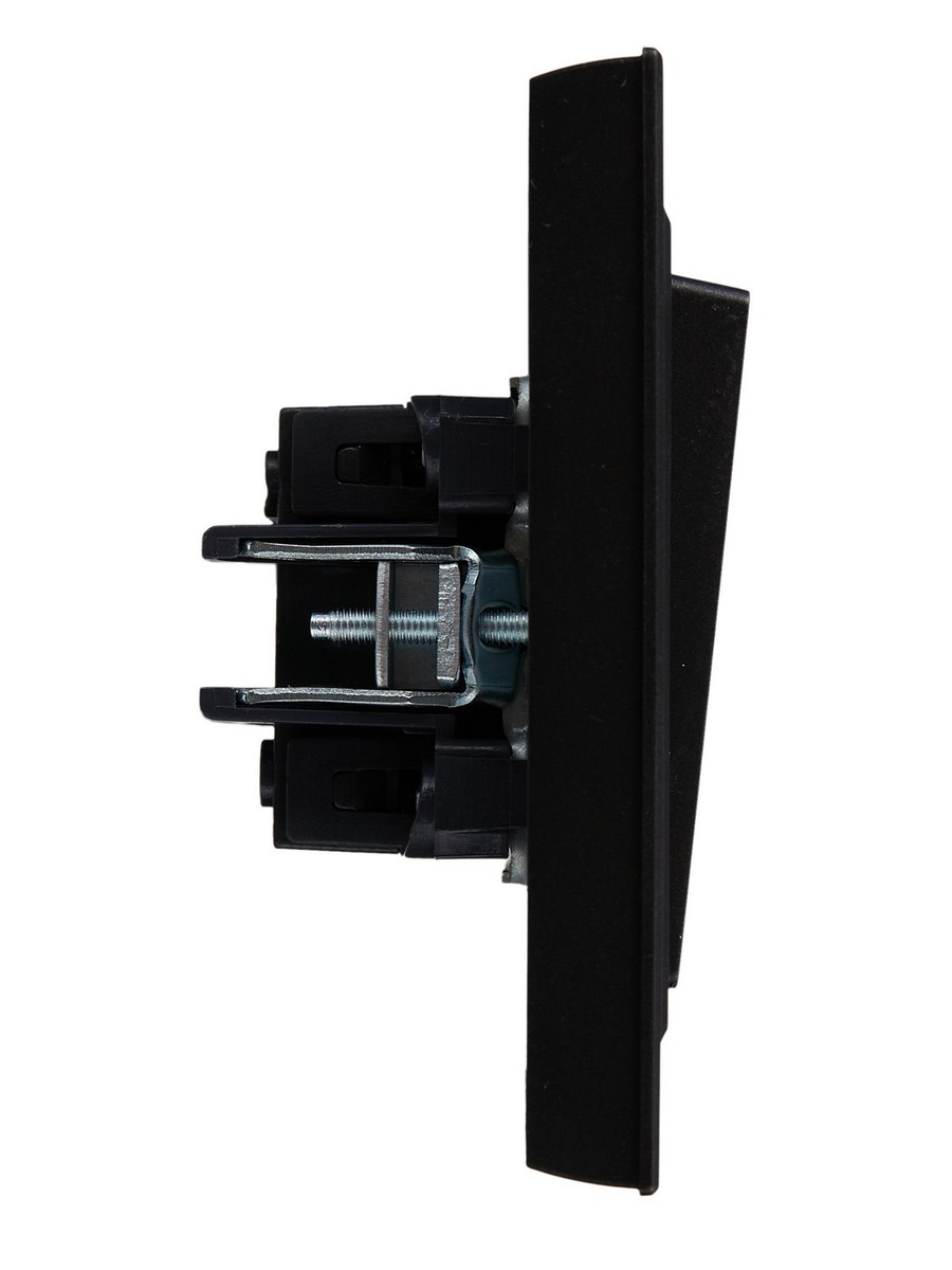 IEK Brite Черный Выключатель IEK BRITE Черный 2-кл. 10А в сборе ВСР10-2-0-БрЧ BR-V20-0-10-K02-F