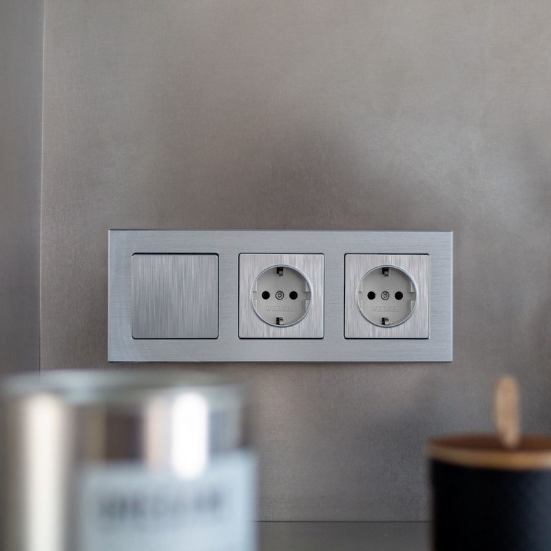 Werkel Серебряный рифленный механизмы Выключатель Werkel одноклавишный  (cеребряный рифленый) W1110009