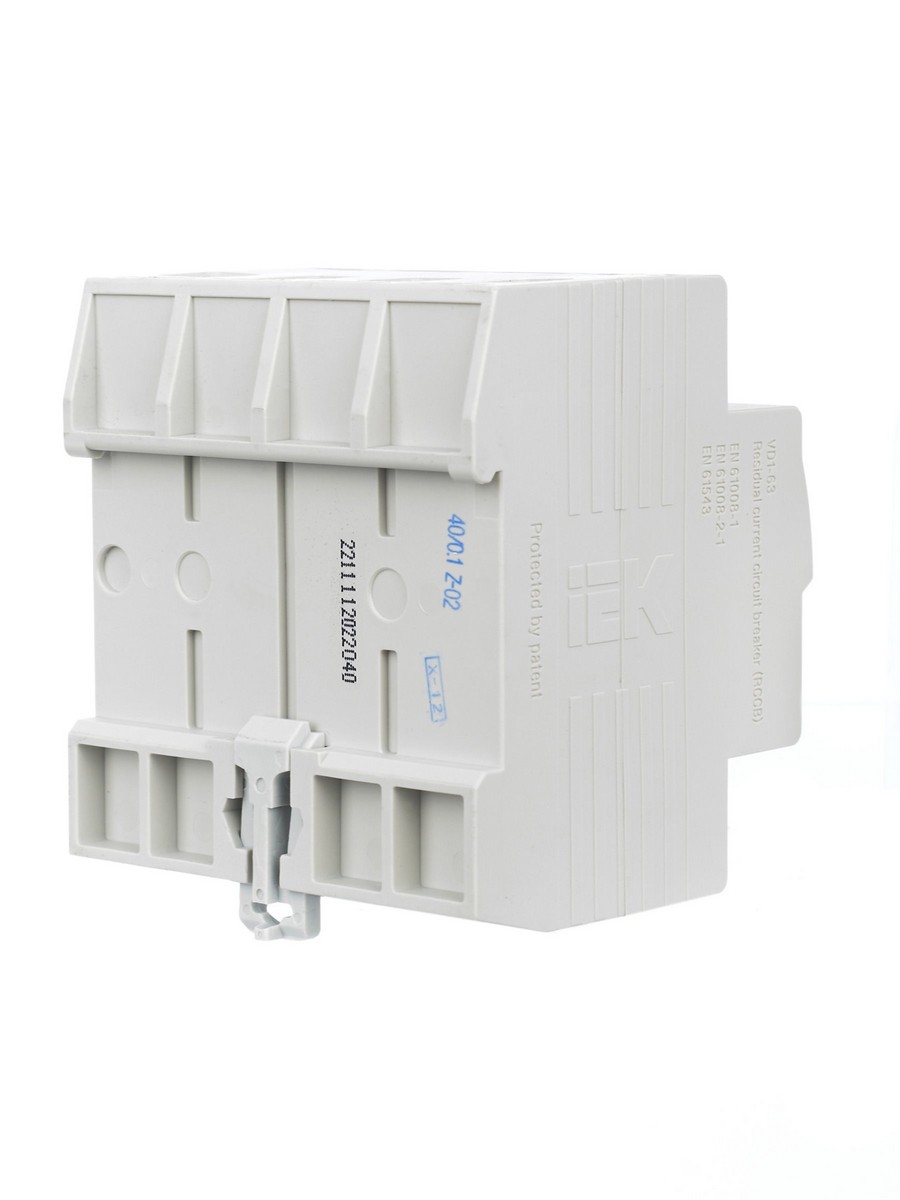 IEK Выключатель дифференциальный IEK KARAT ВД1-63 (УЗО) 4Р 40А 300мА MDV10-4-040-300 