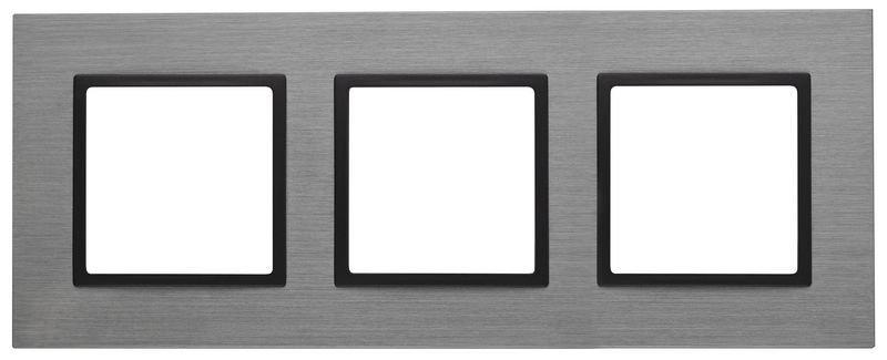 Рамки ЭРА Elegance Рамка ЭРА Elegance Титан/антрацит Металл 3-ая 14-5203-42 Б0034558