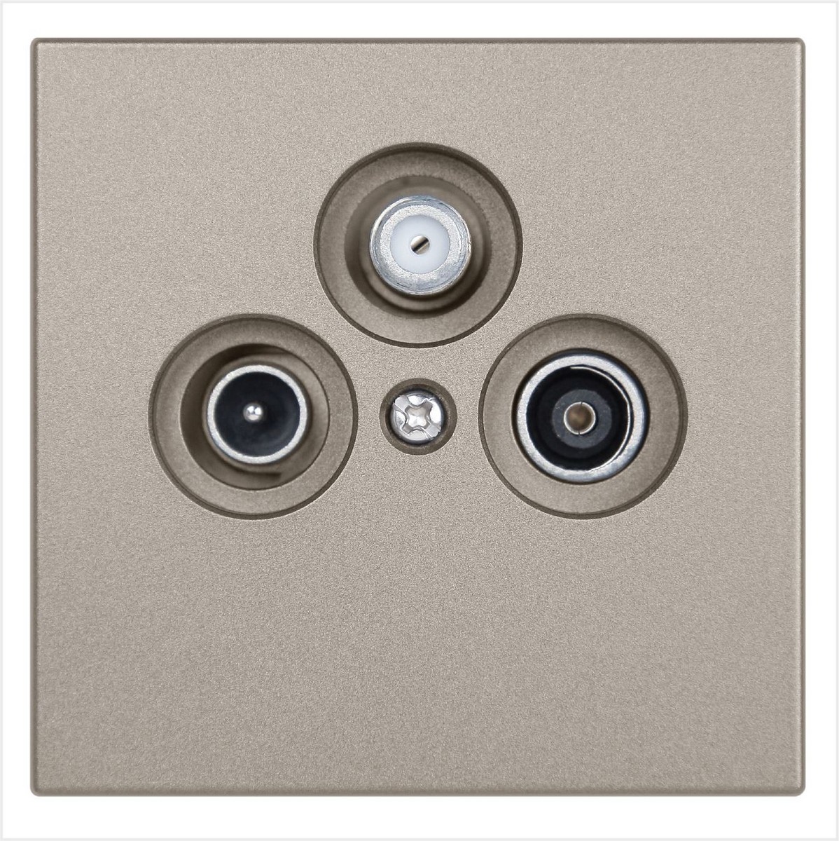 JASMART FD - розетки и выключатели Розетка TV+FM+SAT JASMART FD Φ9.5mm проходная Бронза 6207BR