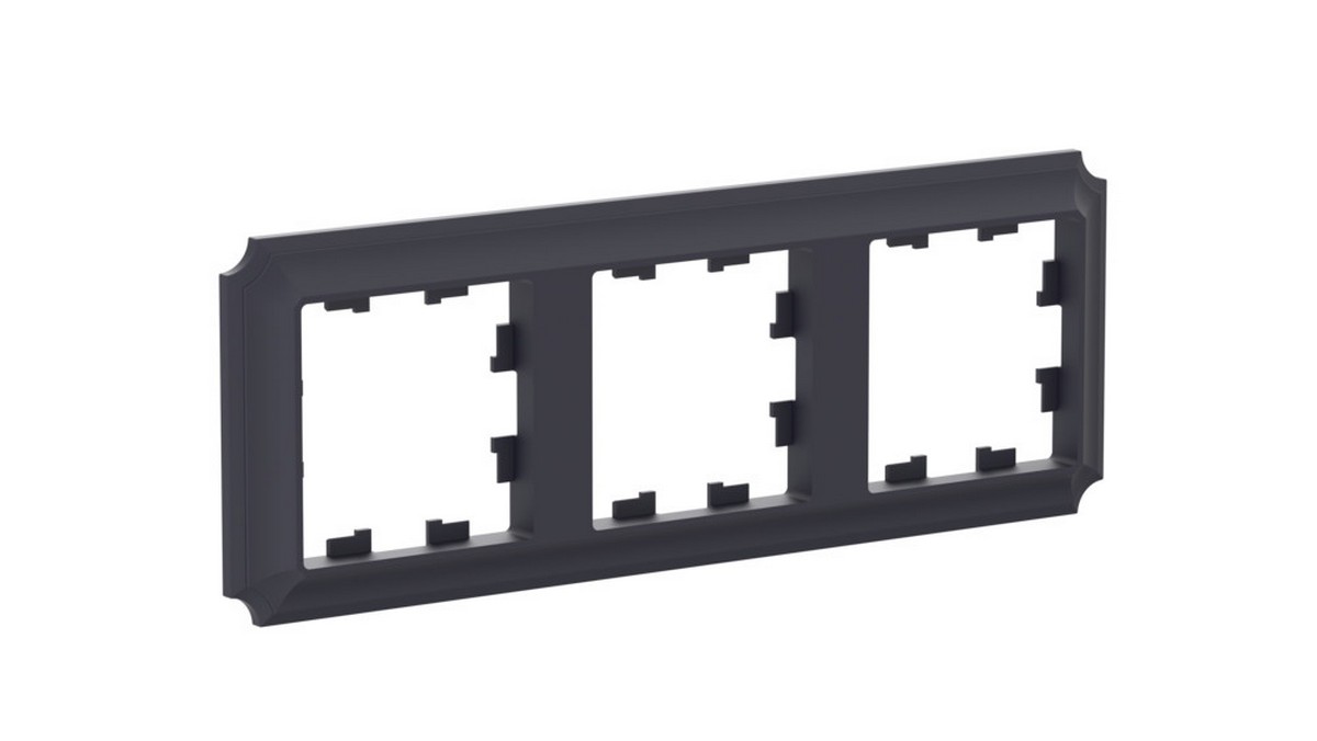 AtlasDesign Рамки Antique Рамка Systeme Electric AtlasDesign Antique Карбон 3-ая, универсальная ATN101003