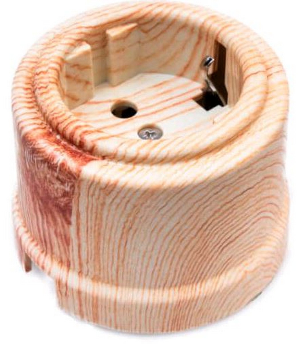 Bironi Лизетта - Ретро розетки и выключатели Розетка с/з BIRONI Пластик Карельская сосна B1-101-13