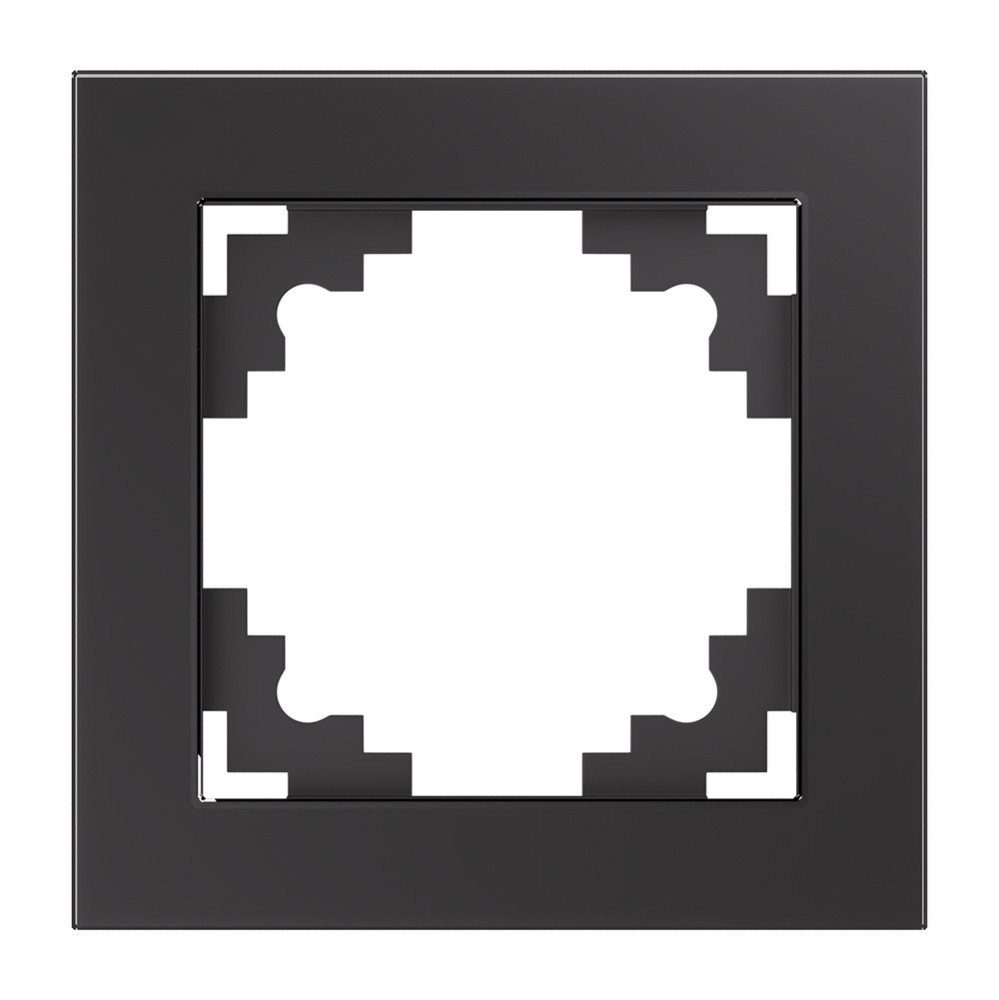 Катрин - Розетки и выключатели Stekker Рамка 1-местная стекло STEKKER GFR00-7001-06 серия Катрин графит 39539