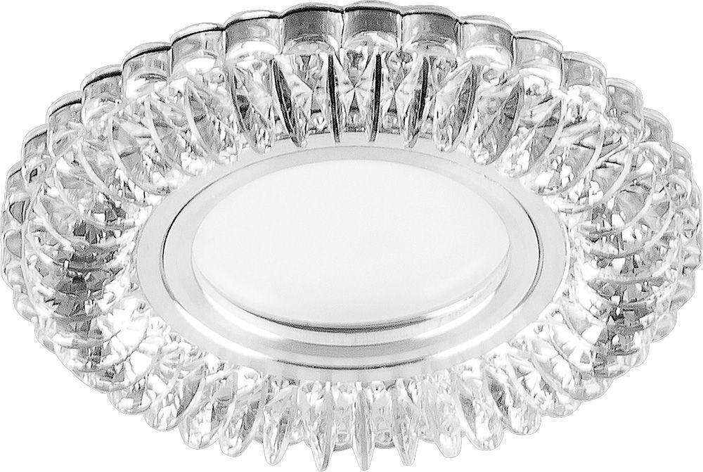 Встраиваемые светодиодные светильники Светильник встраиваемый Feron CD904 с LED подсветкой MR16 прозрачный 28977