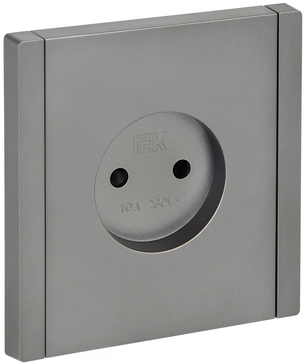 IEK FORTE&PIANO Сталь Розетка IEK FORTE&PIANO Сталь б/з со шт винтовое крепление 10А FP517