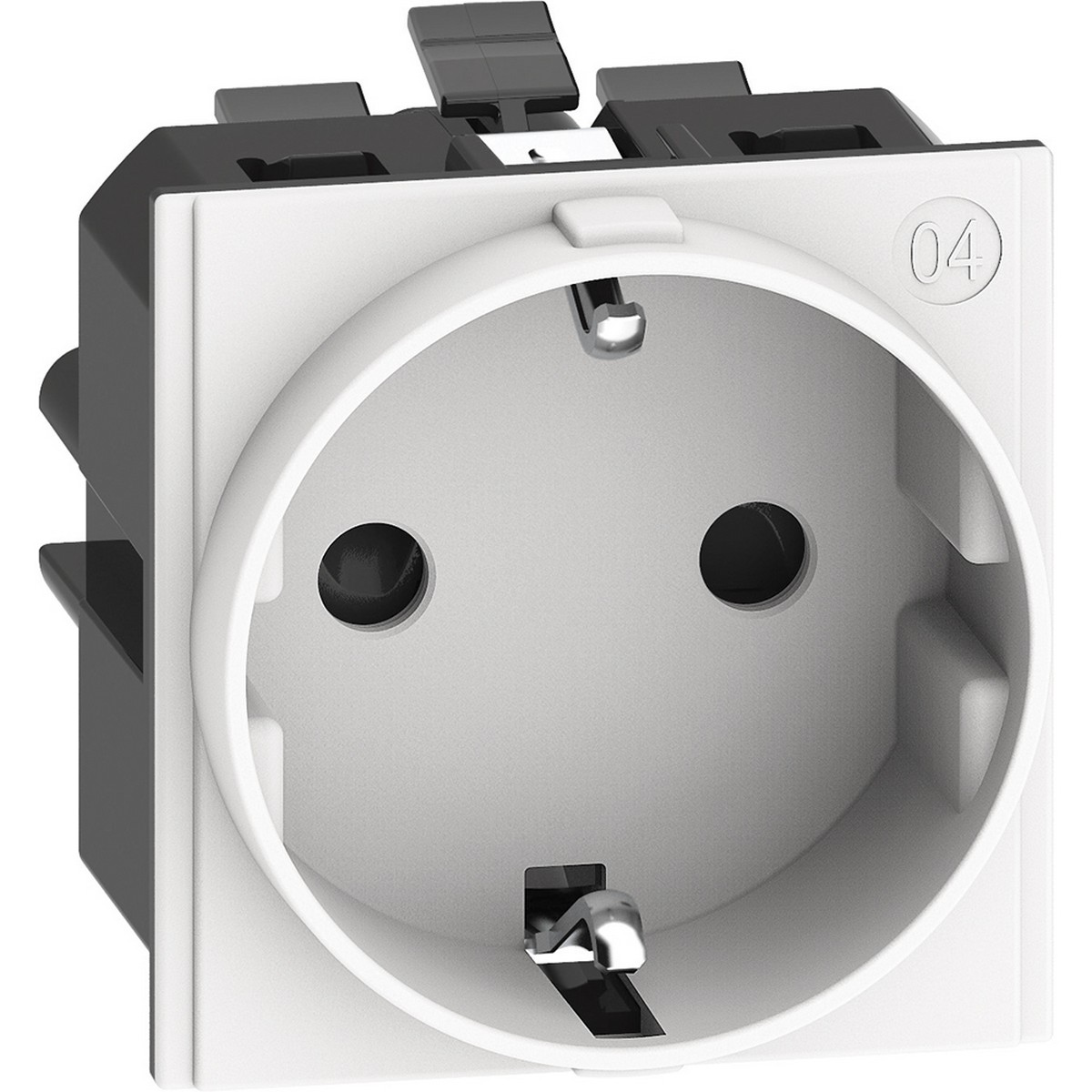 Bticino Living Now лицевые панели Белые Розетка BT Living now Белый немецкого стандарта 2К+З 16А автомат клеммы 2 мод KW4141A