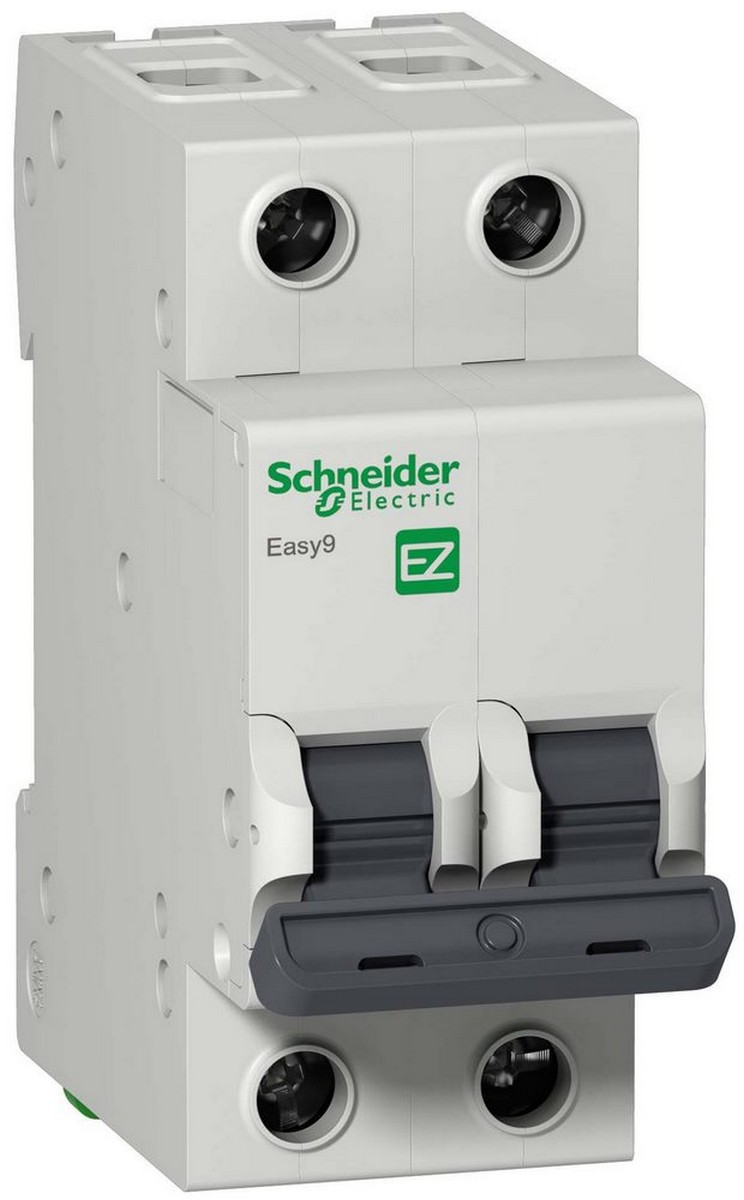 2 полюсные (двухполюсные) Автоматический выключатель SCHNEIDER ELECTRIC EASY 9 2P 50A (С) 4,5kA EZ9F34250 