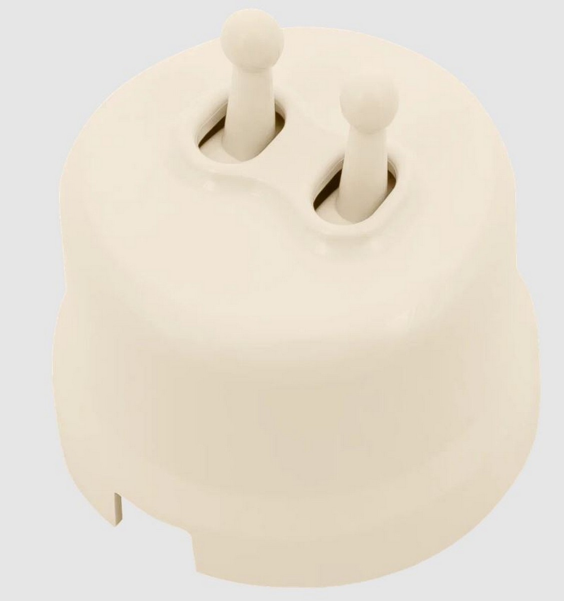 Bironi Лизетта - Ретро розетки и выключатели Выключатель BIRONI Лизетта Пластик Песочное золото 2-кл (тумблерный) B1-232-24