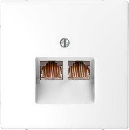 Merten D-Life Белый лотос Интернет розетка двойная RJ45 6e Merten D-Life белый лотос