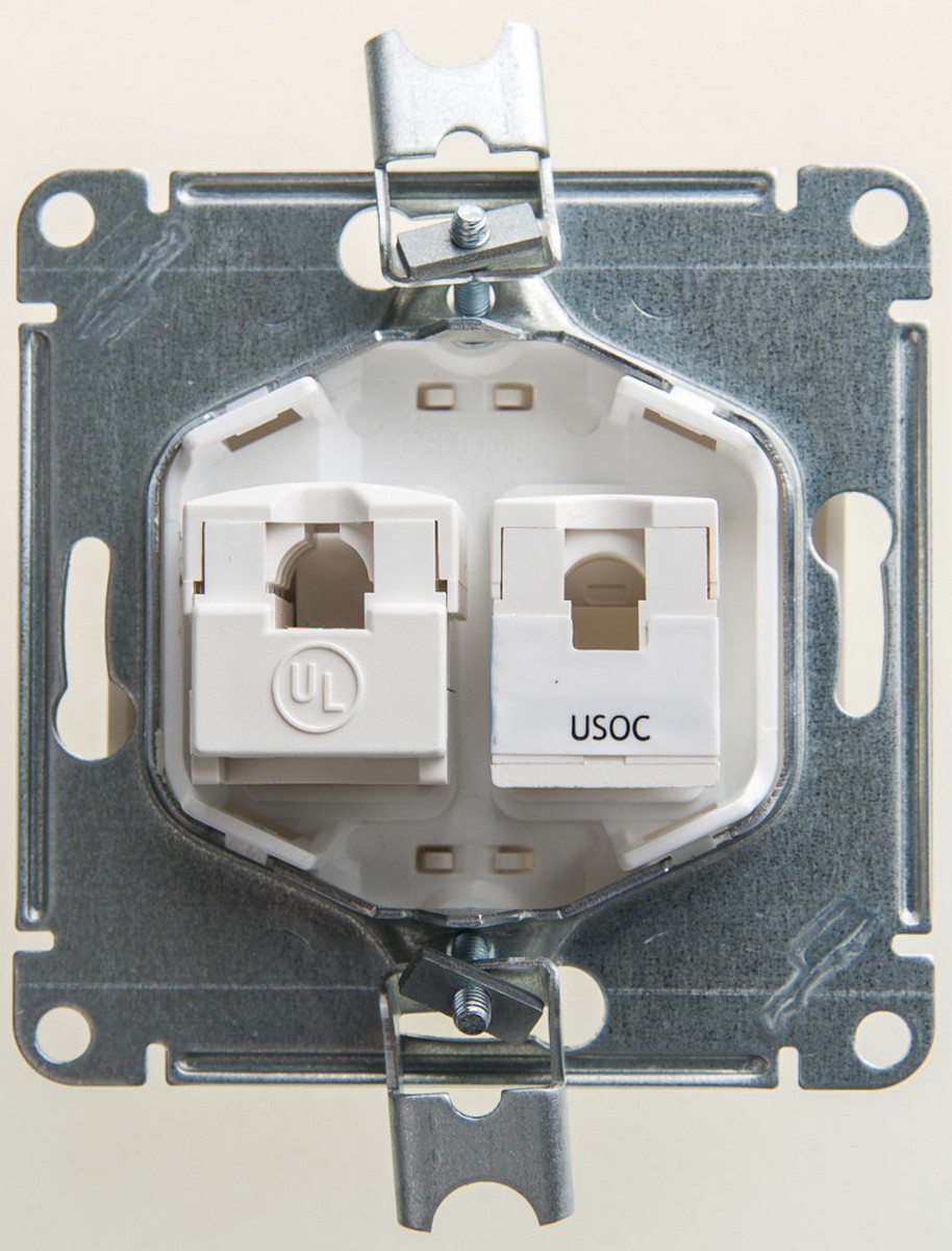 Glossa Перламутр Розетка телефонная + компьютерная Systeme Electric Glossa Перламутр двойная , кат.5E меха GSL00068