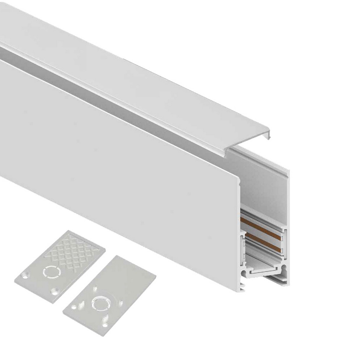 Трековые светодиодные светильники Шинопровод Feron для магнитных трековых  светильников белый 1м CABM1000 41960 