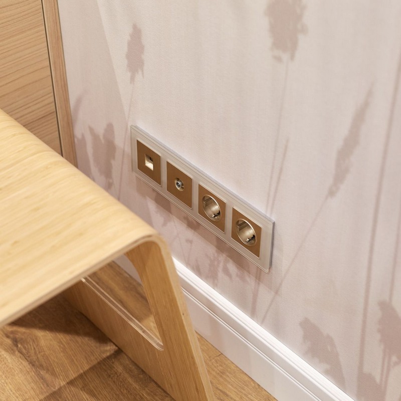 Werkel Шампань рифленный механизмы Розетка Ethernet Werkel RJ-45 (шампань рифленый) W1181010