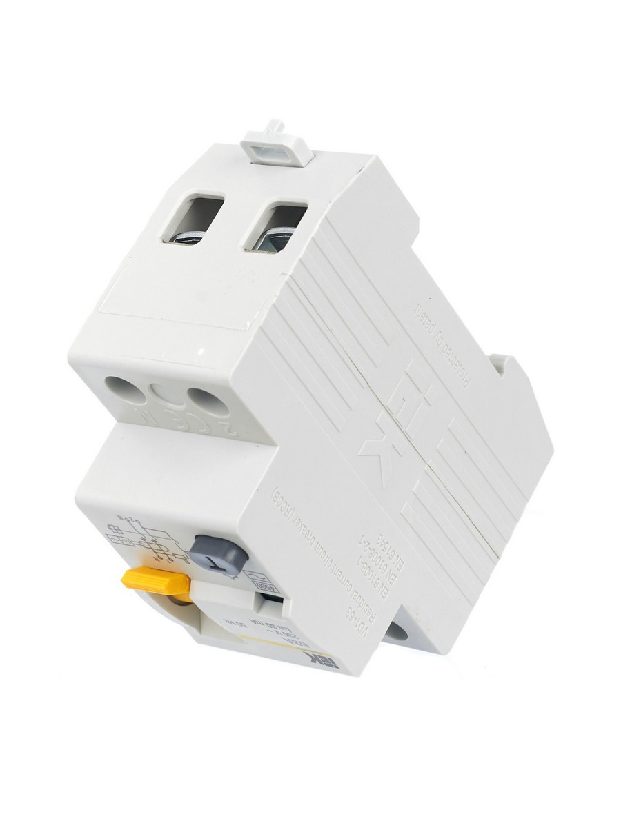 IEK Выключатель дифференциальный IEK KARAT ВД1-63 (УЗО) 2Р 63А 30мА MDV10-2-063-030 