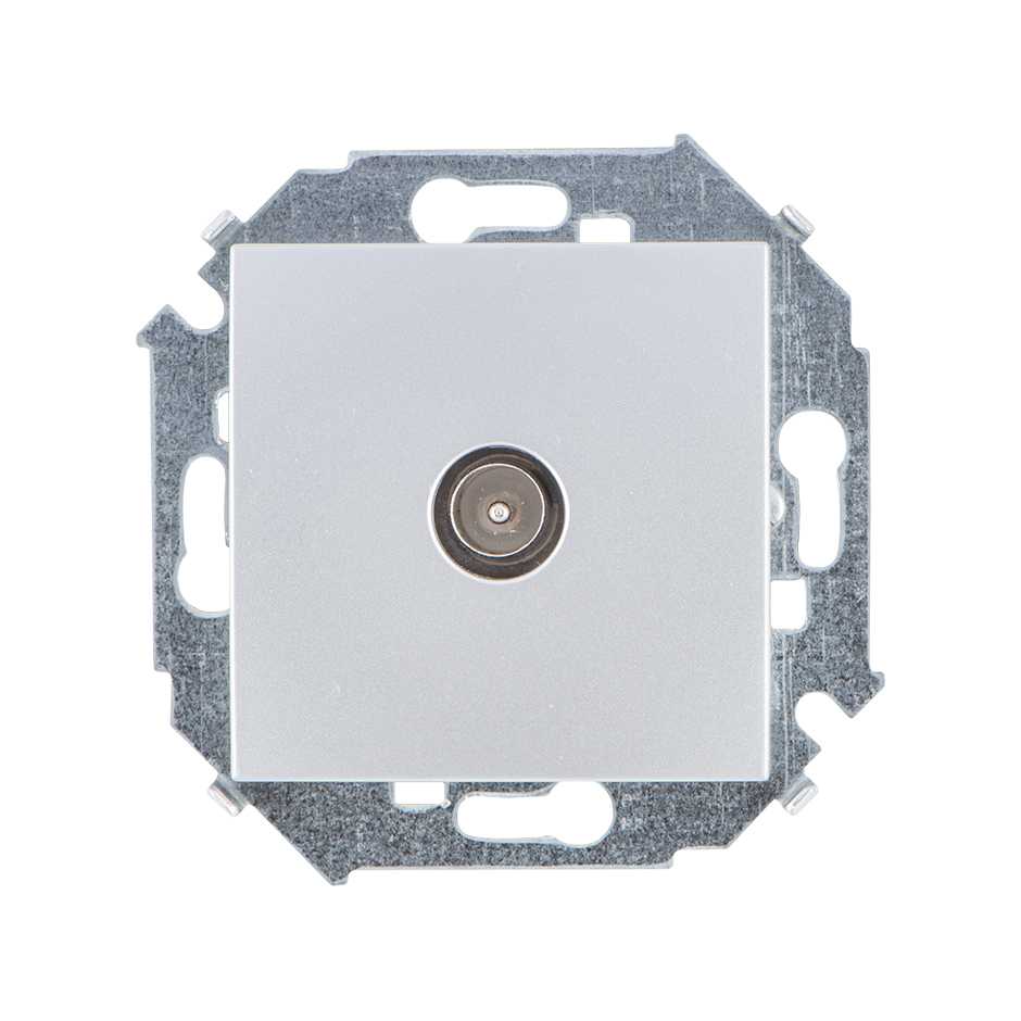 Розетки и выключатели Simon 15 Алюминий Розетка TV Simon 15 Алюминий одиночная 1591475-033