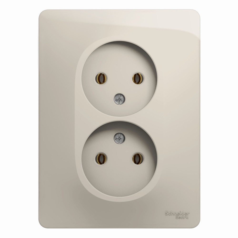 Glossa Молочный Розетка Systeme Electric Glossa Молочная 2-ая б-з (в сборе) GSL000920