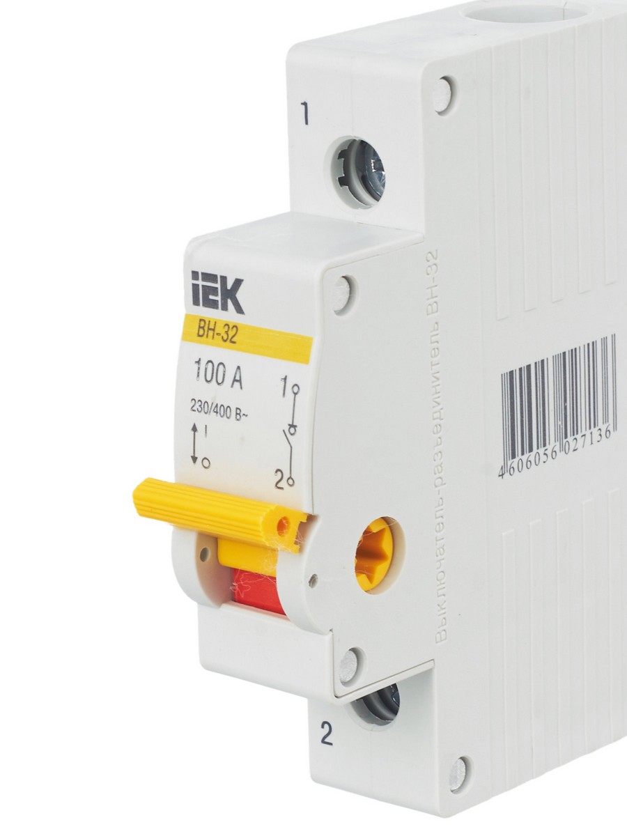 IEK Выключатель нагрузки IEK KARAT (мини-рубильник) ВН-32 1Р 100А MNV10-1-100 