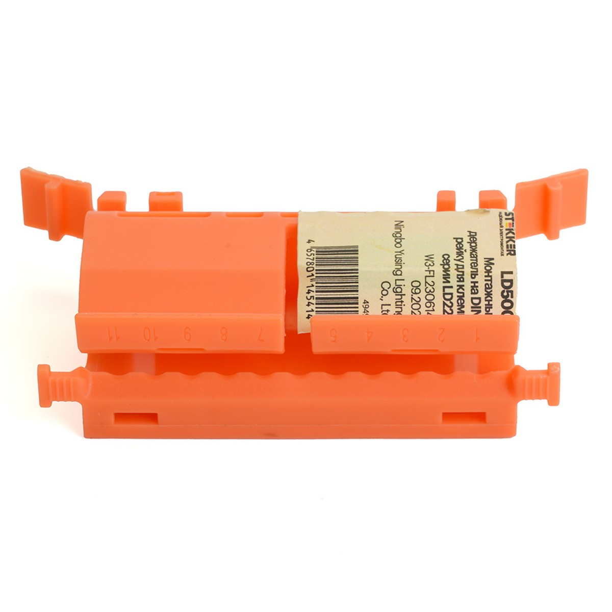 Монтажный держатель STEKKER LD 500 для клемм серии LD222 на DIN-рейку 49490