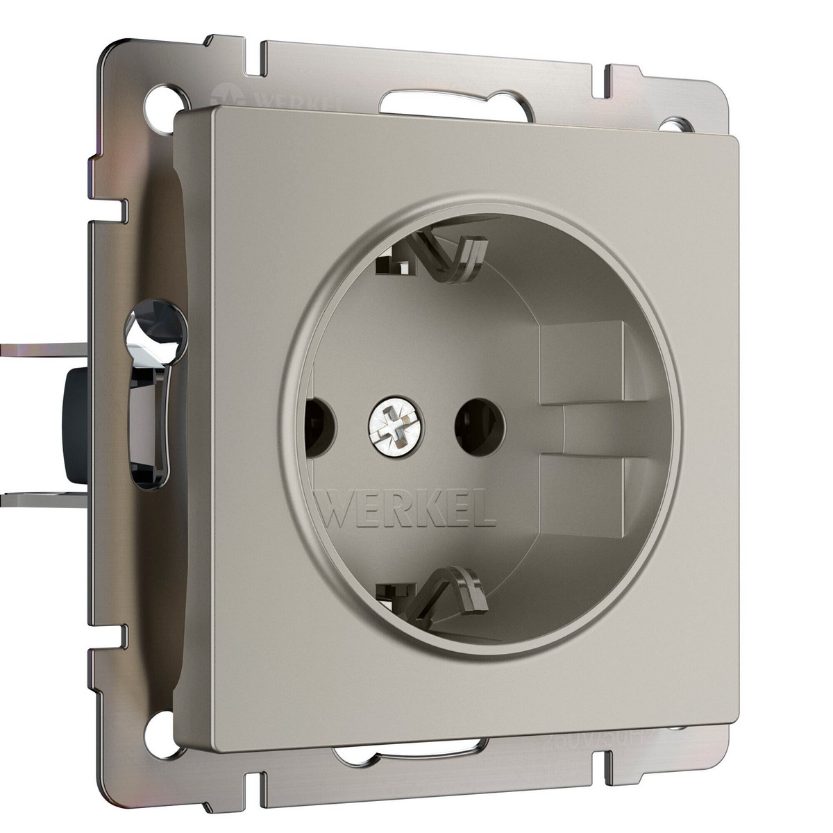 Werkel дымчатый Розетка Werkel с заземлением и шторками (дымчатый) W1271104