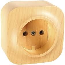 Накладные Розетки и выключатели Legrand Quteo Дерево Розетка Legrand Quteo без земли без шторок дерево  782270