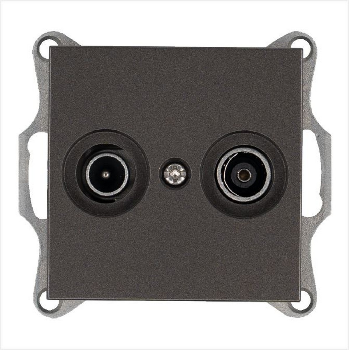 JASMART G - розетки и выключатели Розетка JASMART TV+FM проходная Мокко G6205Z