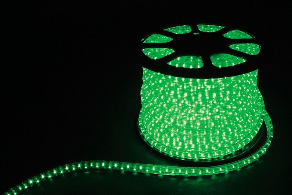 Светодиодная лента зеленая Дюралайт светодиодный Feron LED-F3W 72Led/м 3 Вт/м 220V IP65 3-х жильный зеленый 50 метров 26069 