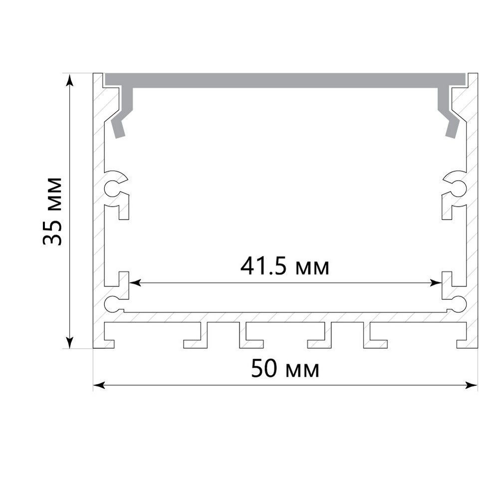 Профиль и крепеж для светодиодной ленты Профиль Feron  для светодиодной ленты накладной "Линии света" белый CAB257 10373 