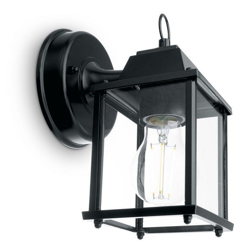 Уличные настенные светильники Светильник садово-парковый Feron PL200 на стену вниз 60W E27 230V черный 11878