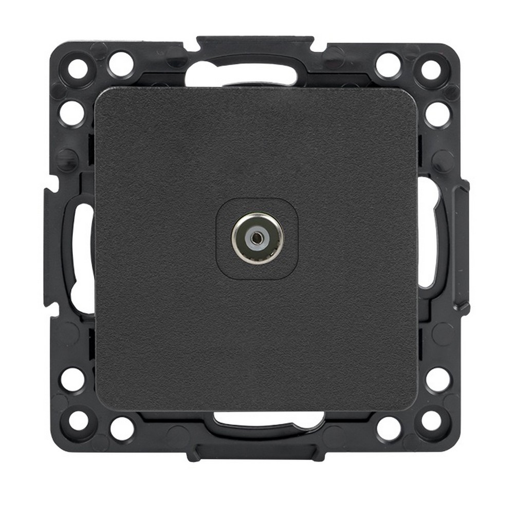 EKF Стокгольм черный Розетка TV EKF PROxima Стокгольм проходной 75Ом 5-862МГц черный EZA00-127-10