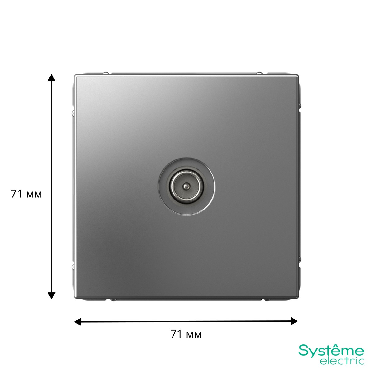 ArtGallery Сталь TV Розетка Systeme Electric ArtGallery Сталь оконечная 1DB GAL000991