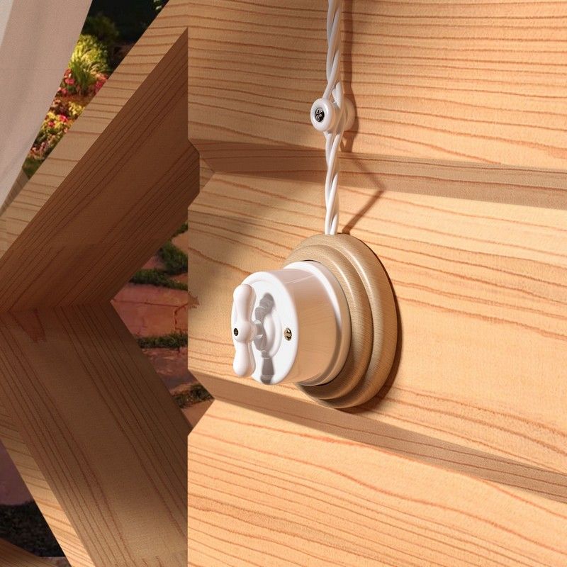 Витой ретро провод (кабель) Ретро кабель Werkel витой 3х1,5 (белый) 20 м (под заказ) W6453201 