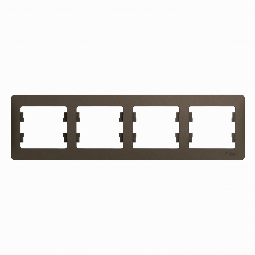 Glossa Шоколад Рамка Systeme Electric Glossa Шоколад 4-я, горизонтальная GSL000804