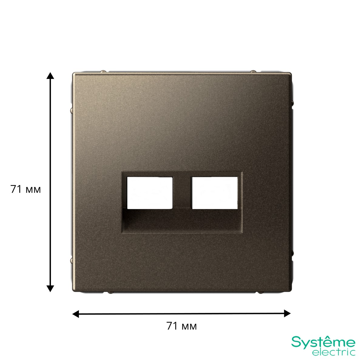 ArtGallery Мокко Накладка Systeme Electric ArtGallery Мокко двойная Keystone