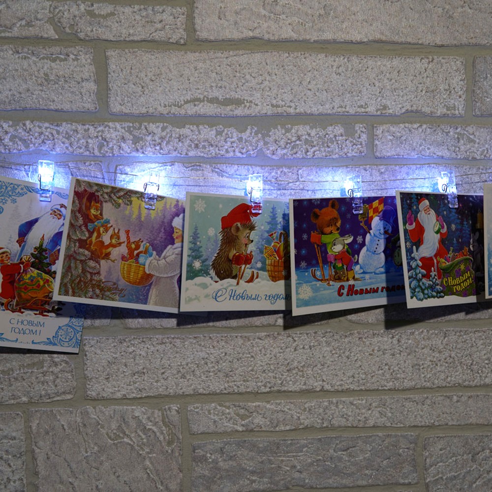 Гирлянда линейная Feron CL573 Прищепки статичная 1.8м USB 5000K 41651