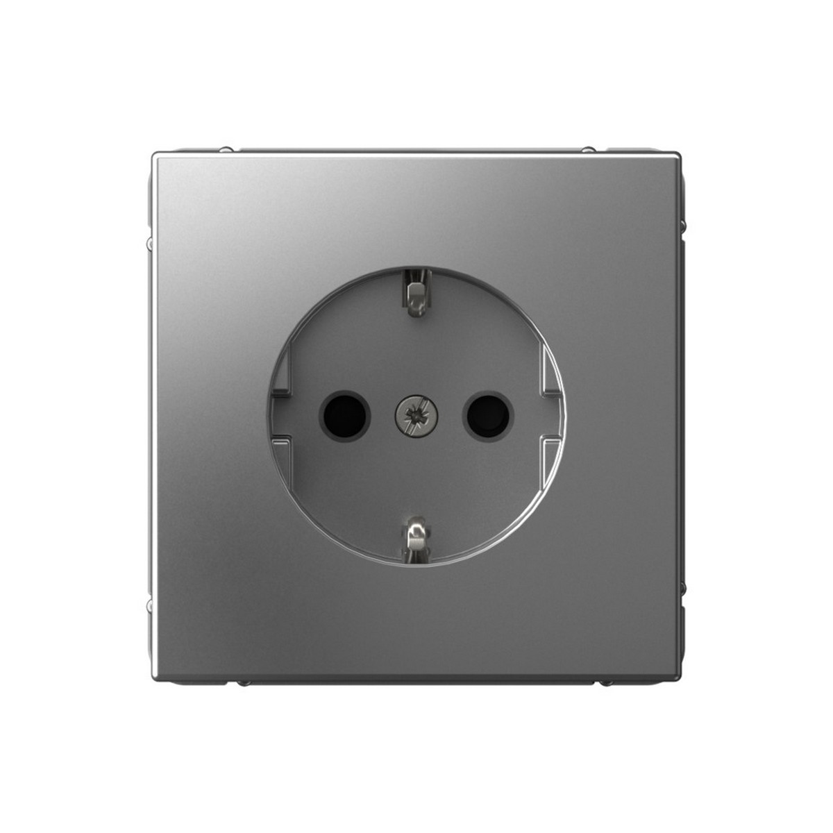 ArtGallery Сталь Розетка SE ArtGallery Сталь с заземлением со шторками, 16А быстрозажим. клем. GAL000945S