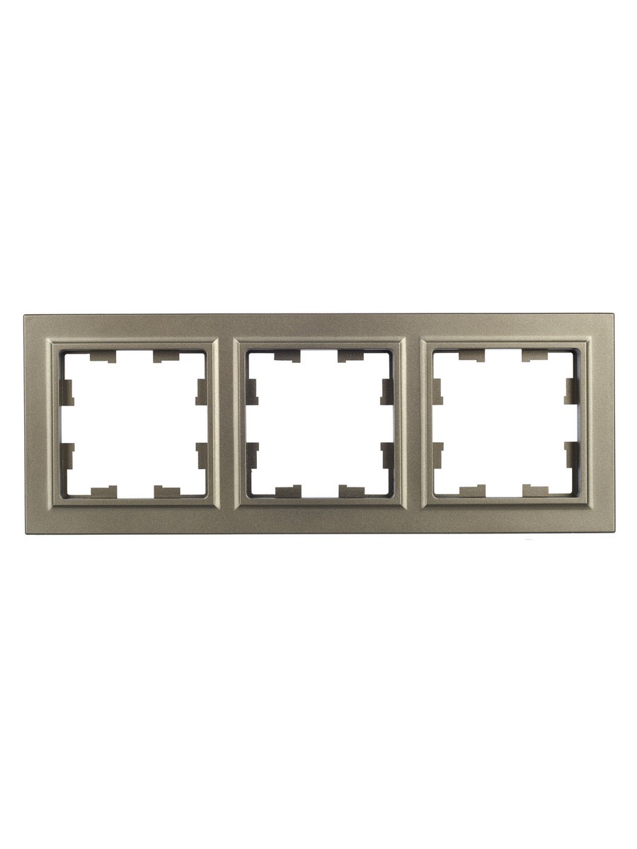 IEK Brite Рамки Рамка IEK BRITE 3-местная РУ-3-БрШ шампань BR-M32-K37