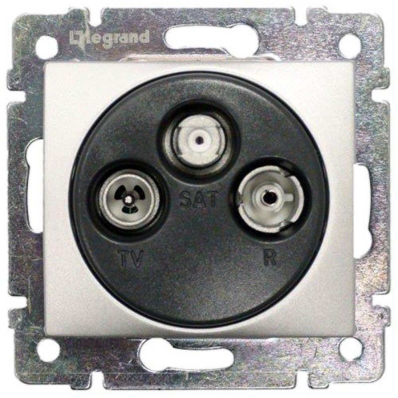 Legrand Valena Classic Алюминий Розетка TV-RD-SAT Legrand Valena Алюминий проходная 2400 МГц 14 дБ 770137