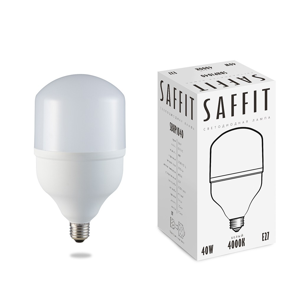 E27 Лампа светодиодная SAFFIT SBHP1040 E27 40W 4000K 55092 