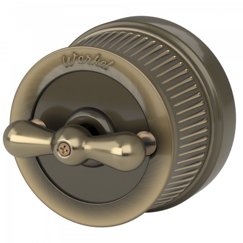 Werkel Ретро Выключатель Werkel на 4 положения двухклавишный (бронзовый) Ретро W5720012