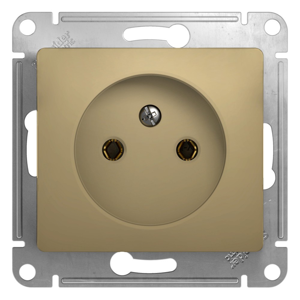 Glossa Титан Розетка Systeme Electric Glossa Титан без заземления GSL000441