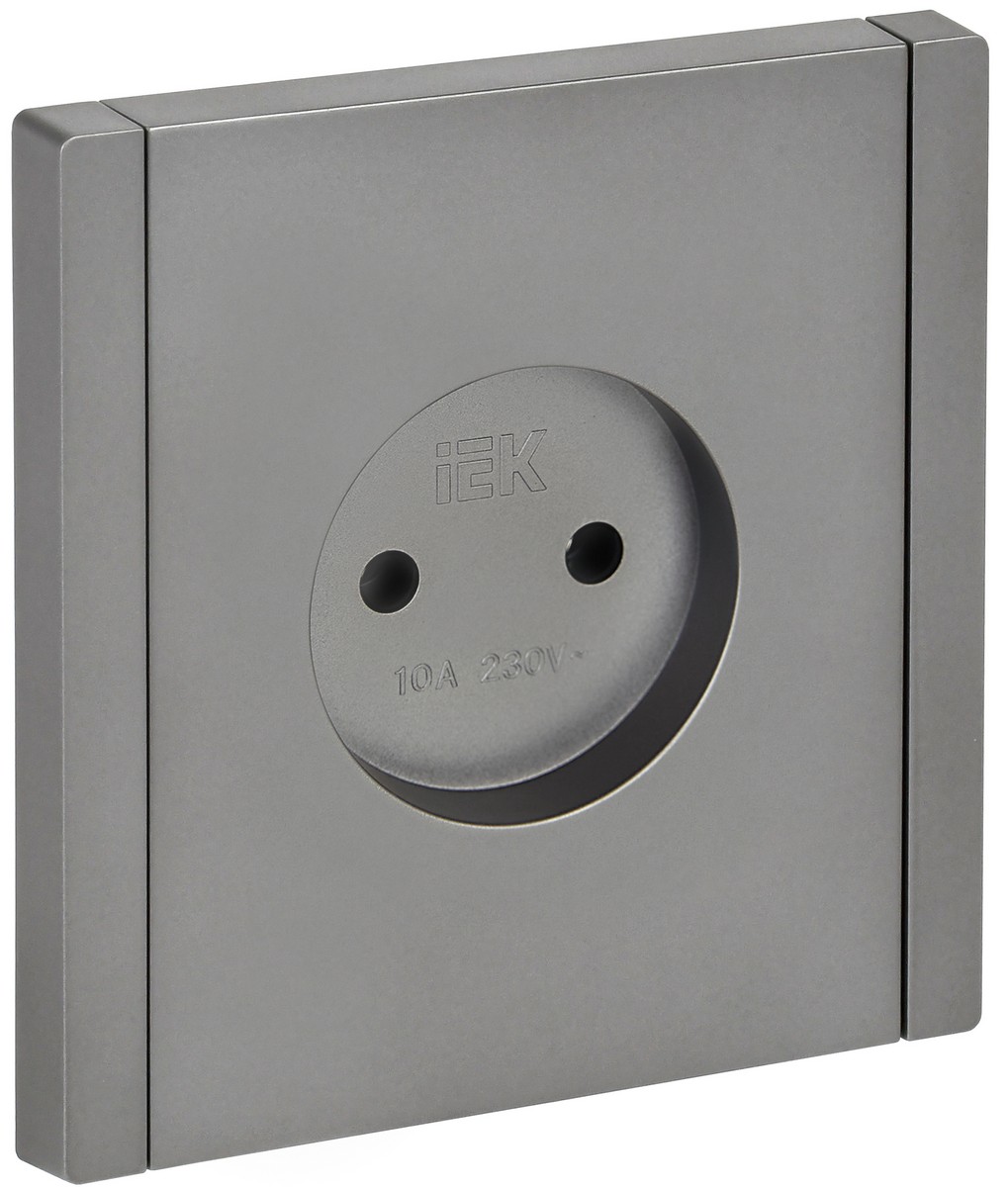 IEK FORTE&PIANO Сталь Розетка IEK FORTE&PIANO Сталь б/з винтовое крепление 10А FP518