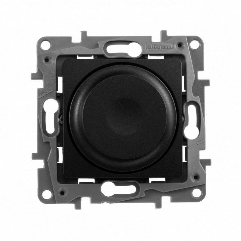 Legrand Etika Антрацит Светорегулятор Legrand Etika Антрацит поворотный 300Вт без нейтрали 672619