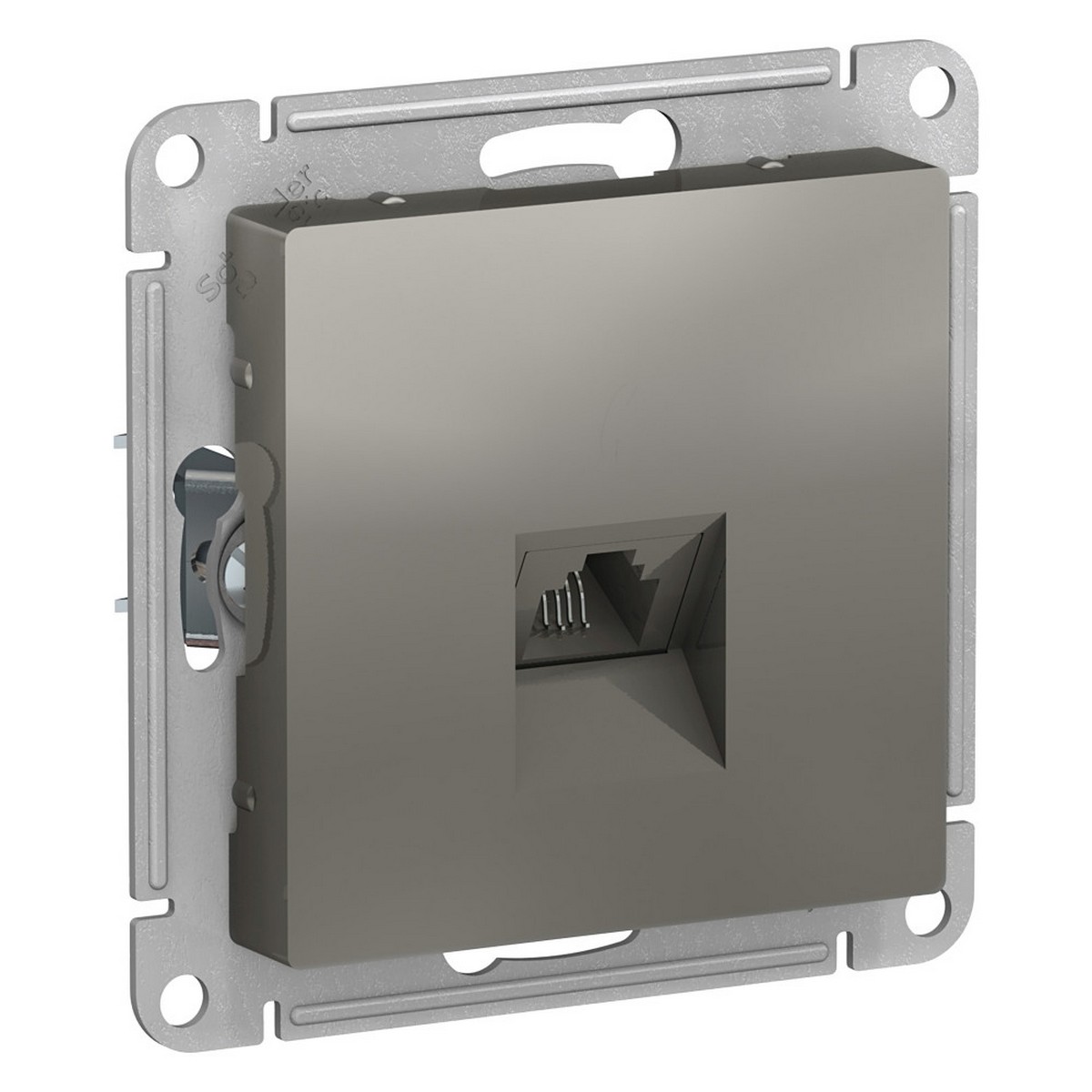 AtlasDesign Сталь Розетка телефонная Systeme Electric AtlasDesign Сталь RJ11, ATN000981