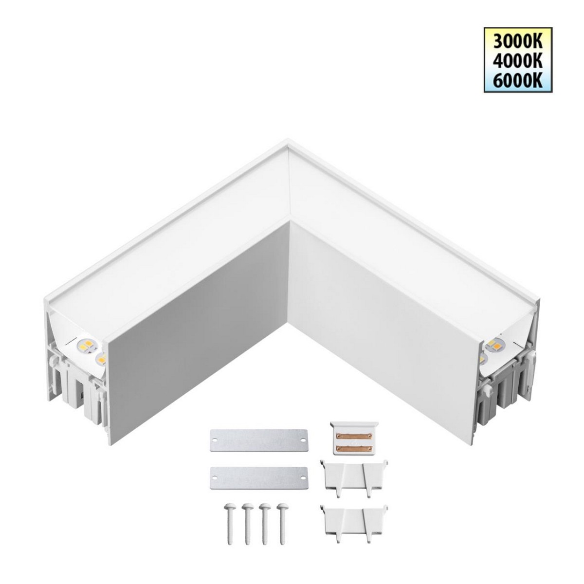 Линейные светодиодные светильники Светильник соединитель «L» с переключателем цветовой темперетуры NOVOTECH 359608 FATTO