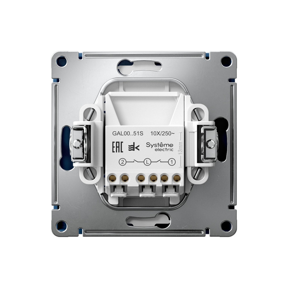 ArtGallery Аквамарин Выключатель SE ArtGallery Аквамарин 2-клавишный, быстрозажим. клем. GAL001151S